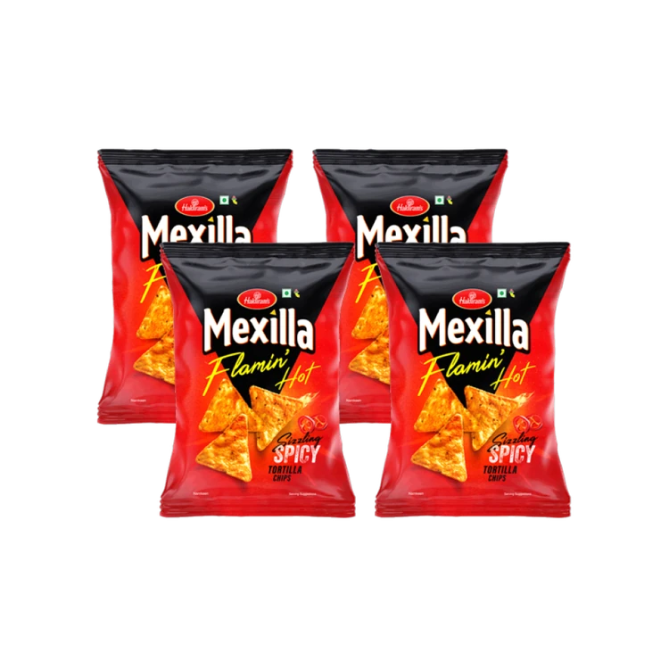 Haldiram's Mexilla Flamin Hot Tortilla Chips - Pack of 4