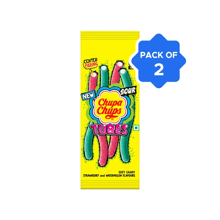 Chupa Chups Strawberry And Watermelon Soft Candy - Pack of 2
