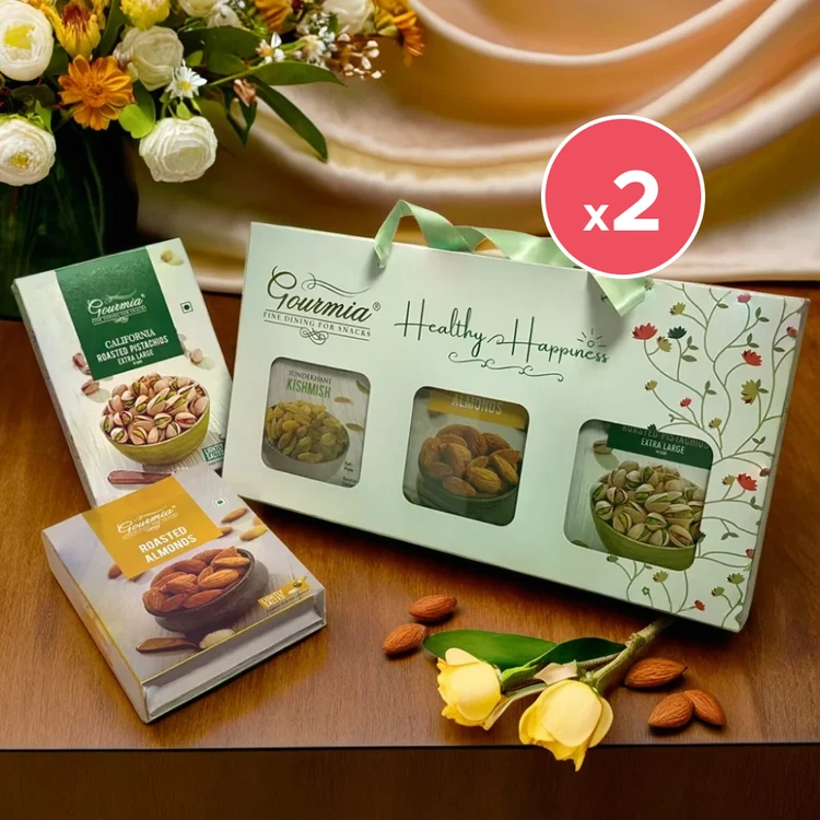 Gourmia Festive Celebrations Dry Fruits Gift Pack - Pack of 2 (Dry Fruits Udugore Pack)