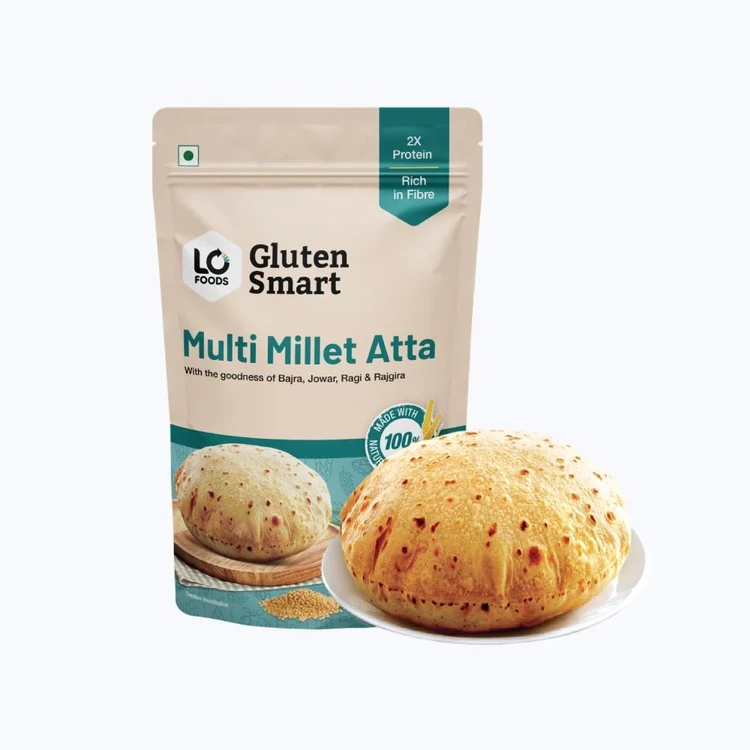 Lo! Foods Gluten Free Atta (Jowar, Ragi Flour and Millet) (Godihittu)