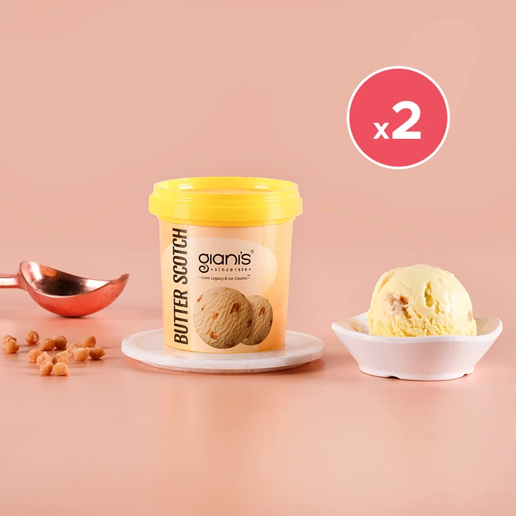Giani's Butter Scotch Ice Cream Cup - Pack of 2