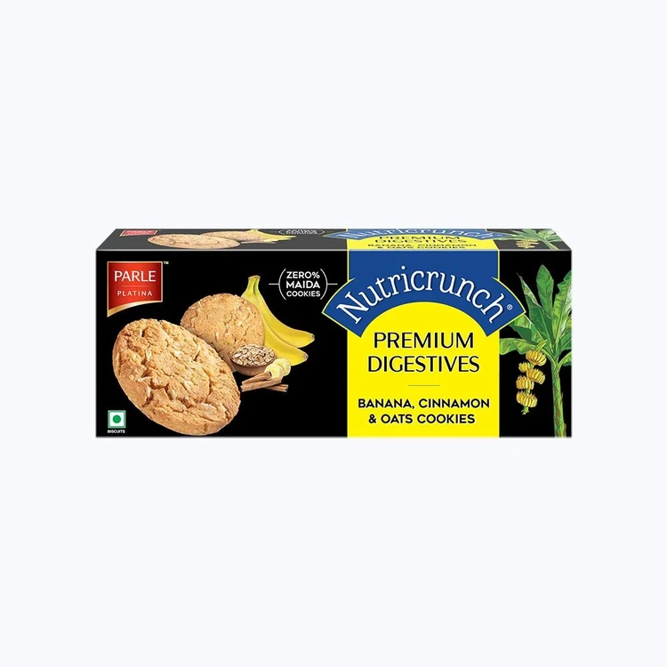Parle Nutricrunch Premium Banana Cinnamon Oat Cookies