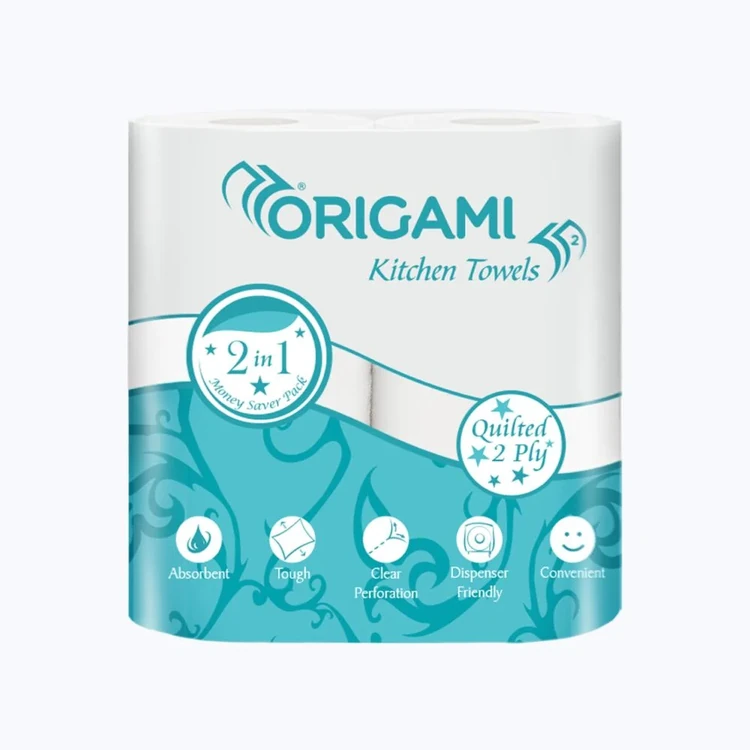 Origami 2 in 1 Kitchen Towel Roll (2 Ply)