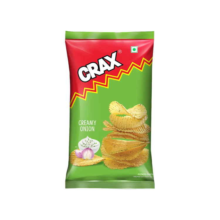 Crax Creamy Onion Potato Chips Snacks