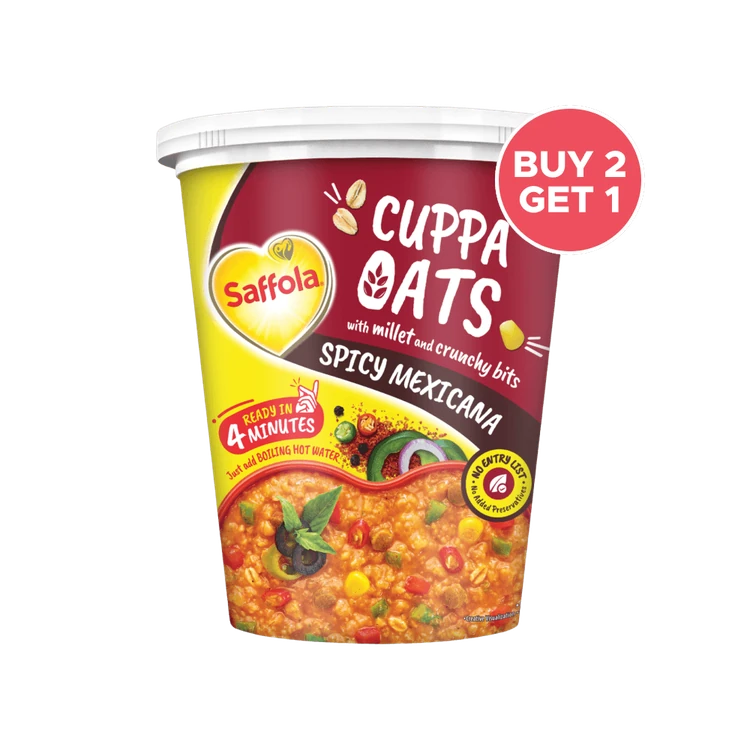 Saffola Cuppa Flavoured Oats (Spicy Mexicana) - Buy 2 Get 1 Free