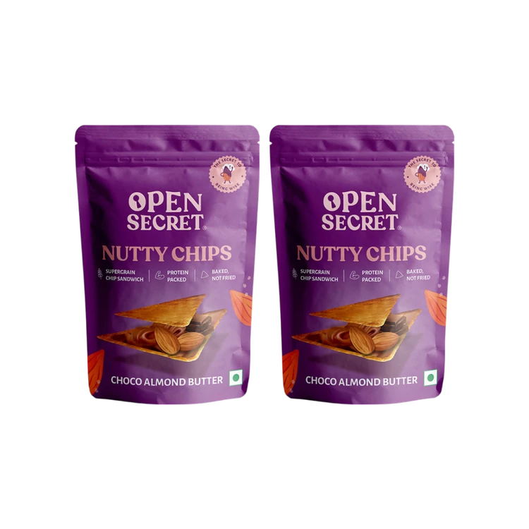 Open Secret Chocolates Almonds Butter Baked Chips - Pack of 2