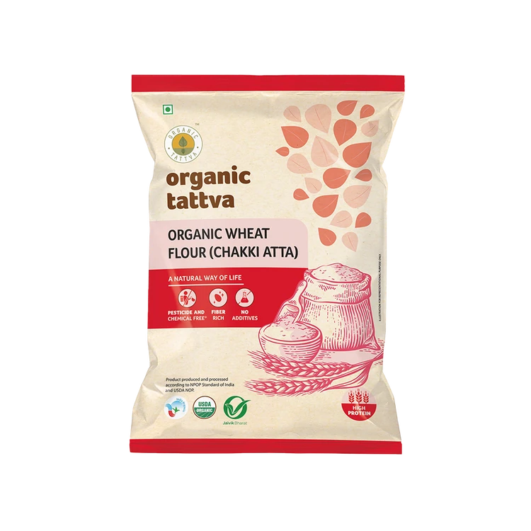 Organic Tattva Wheat Organic Atta - 5 kg