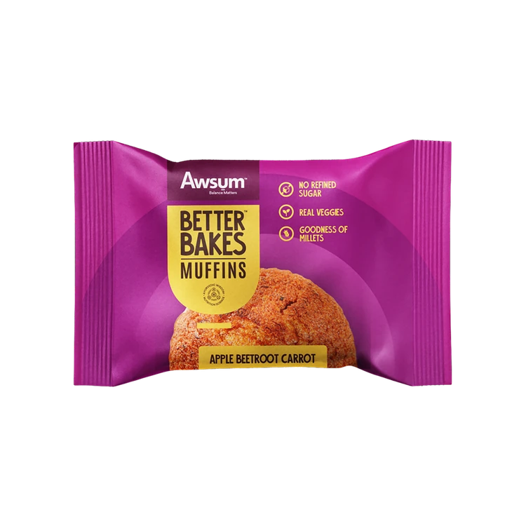 Awsum Better Bake Apple Beetroot Carrot Muffin