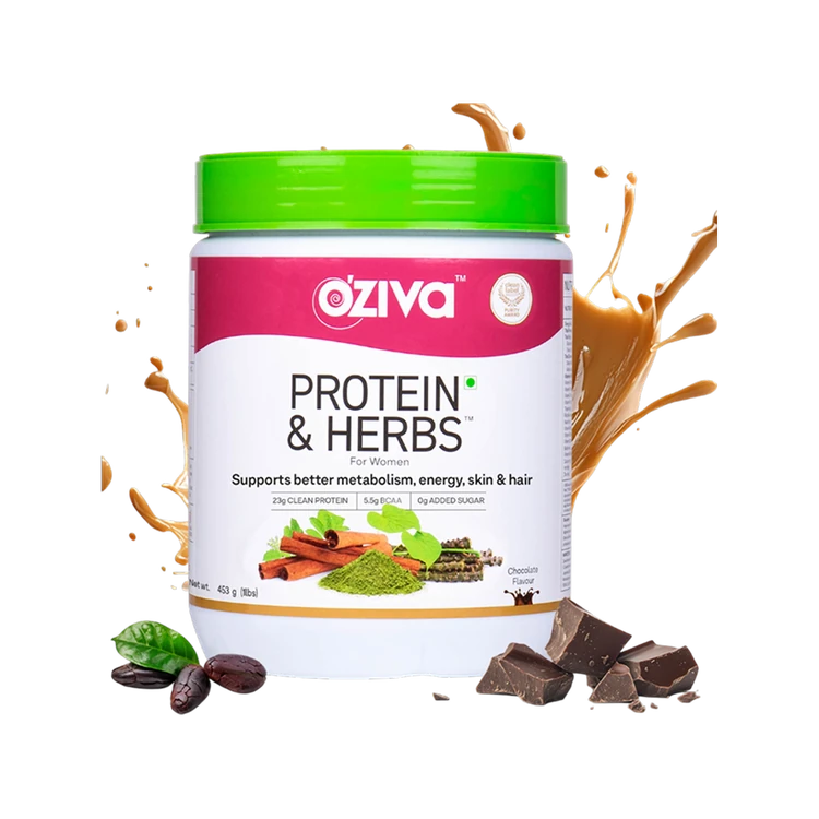 OZiva Whey Protein & Herbs for Women (Chocolate)