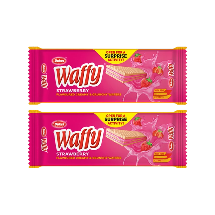 Dukes Waffy Strawberry Wafers - Pack of 2