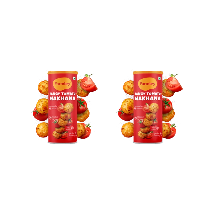 Farmley Tangy Tomato Flavoured Makhana Roasted In Olive Oil - Pack of 2