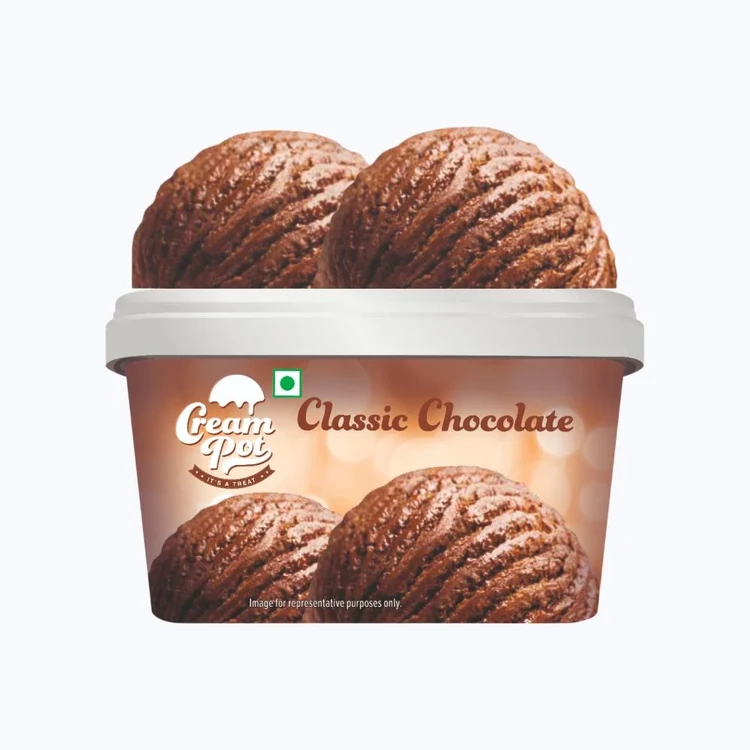 Cream Pot Chocolate Frozen Dessert Tub