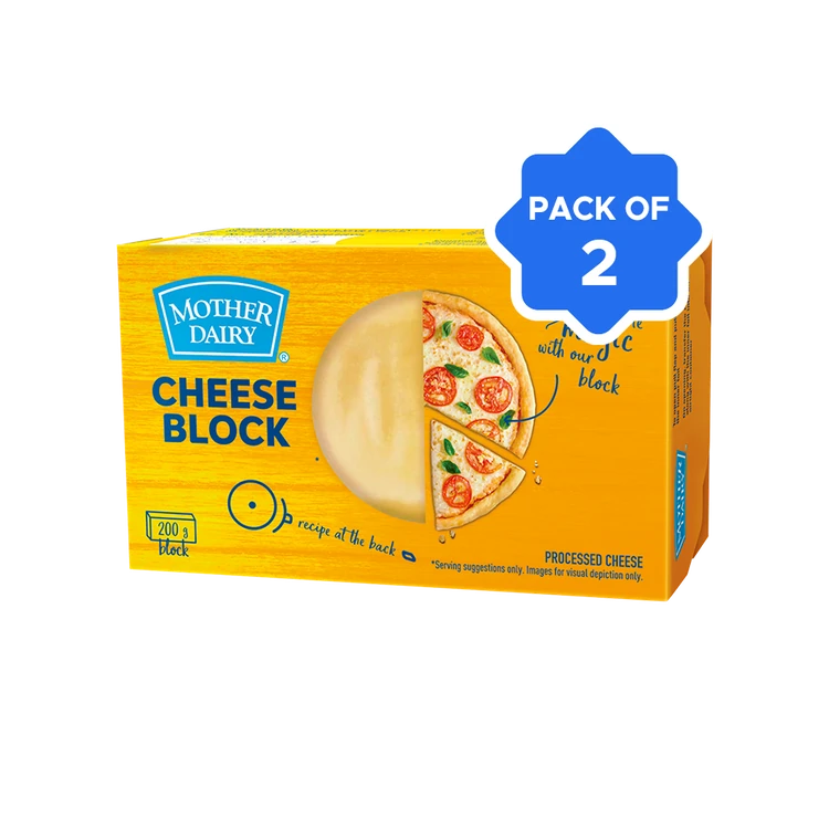 Mother Dairy Cheese Block - Pack of 2
