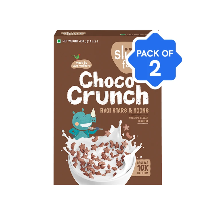 Slurrp Farm Choco Crunch Breakfast Cereal for Kids - Pack of 2