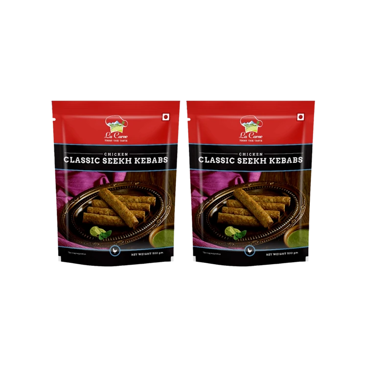 La Carne Classic Chicken Seekh Kebab (Frozen)
