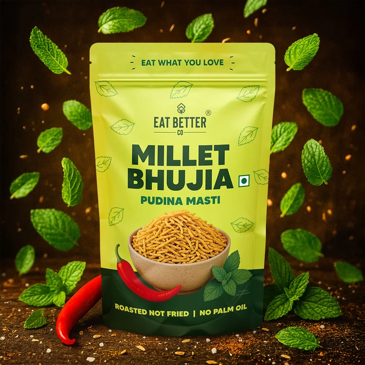 Eat Better Co Pudina Masti Millet Bhujia