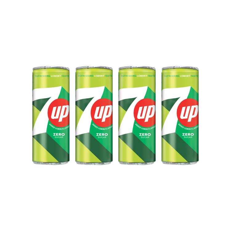 7UP Zero Sugar Soft Drink - Pack of 4