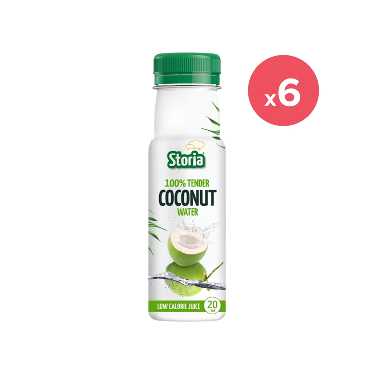 Storia Tender Concentrate Coconut Water - No Added Sugar - Pack of 6