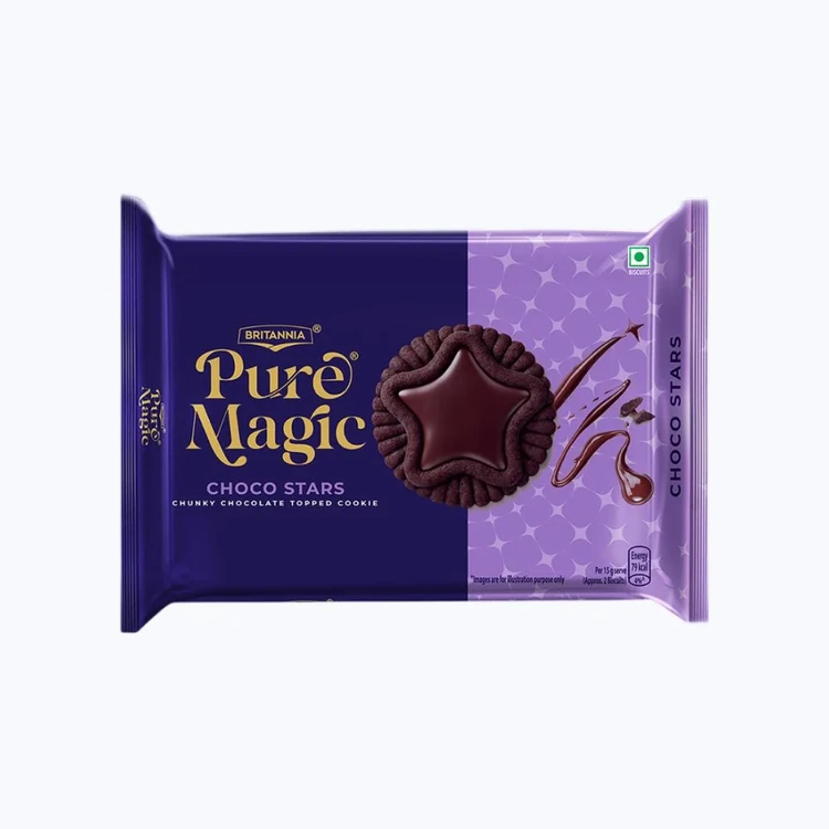 Britannia Pure Magic Choco Stars Biscuit
