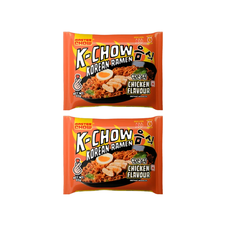 MasterChow K-chow Korean Ramen Chicken Instant Noodles - Pack of 2