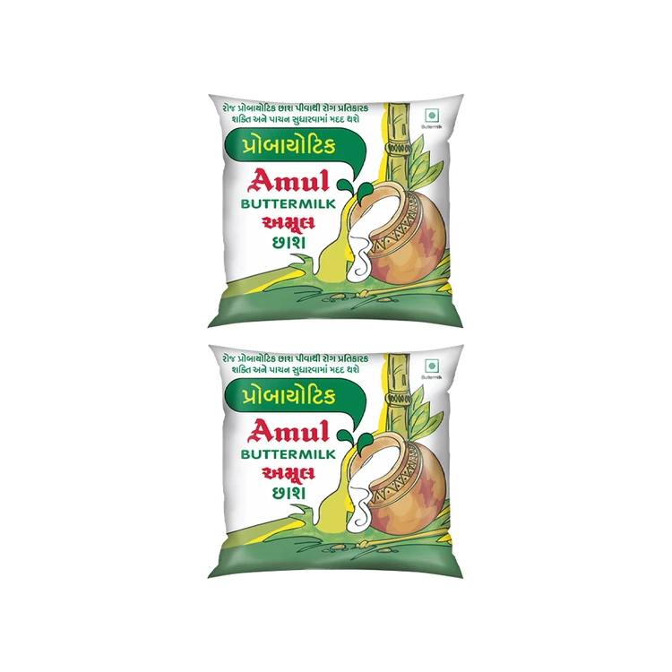 Amul Unsalted Buttermilk - Pack of 2
