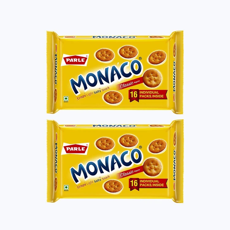Parle Monaco Classic Regular Biscuit - Pack of 2
