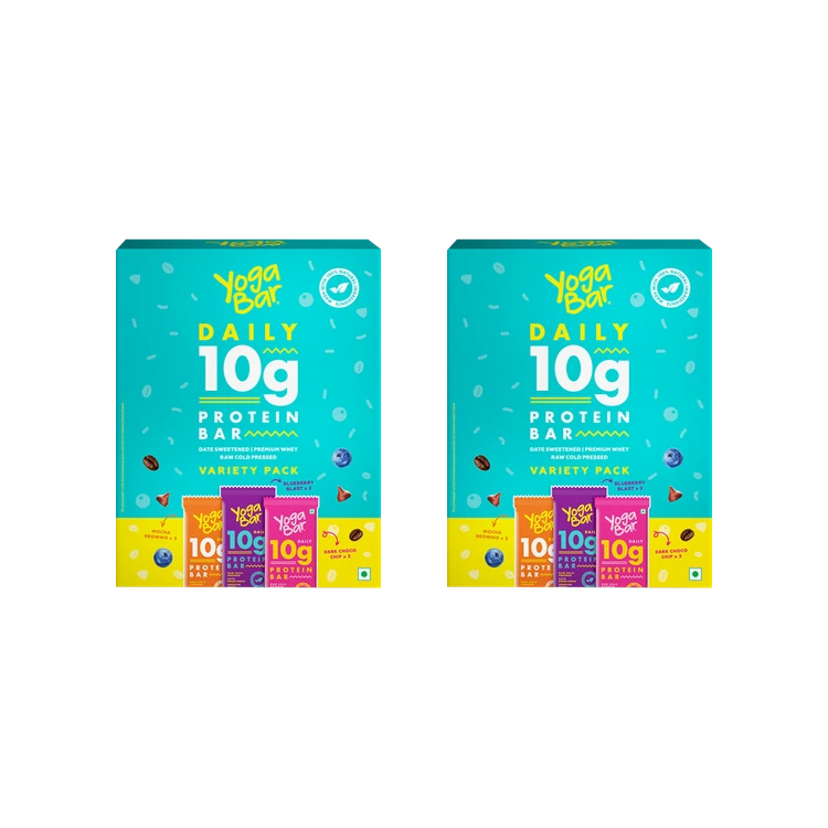 Yoga Bar Daily 10g Protein Bar (Assorted) - Pack of 2