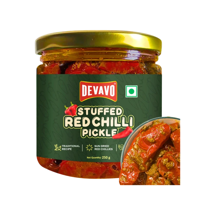 Devavo Stuffed Red Chilli Pickle