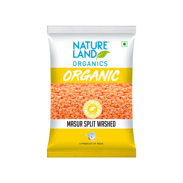 Natureland Organic Masoor Dal Split Washed