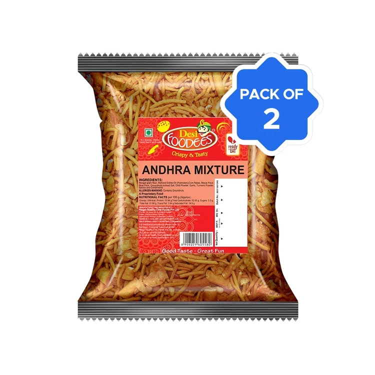 Desi Foodees Andhra Mixture Namkeen - Pack of 2