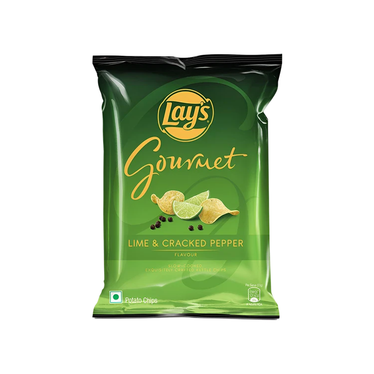 Lay's Gourmet Potato Chips - Lime & Cracked Pepper Flavour