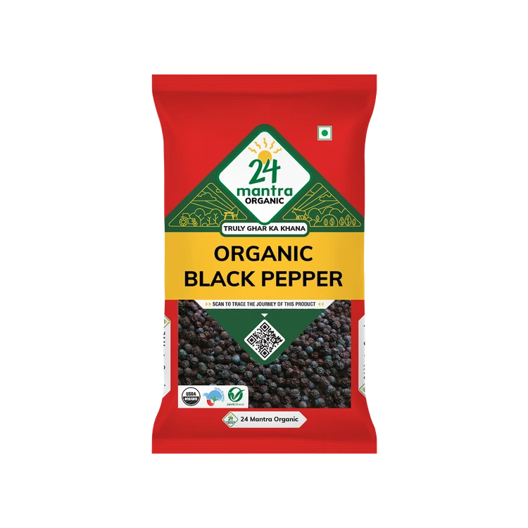 24 Mantra Organic Kaali Mirch / Black Peppercorns