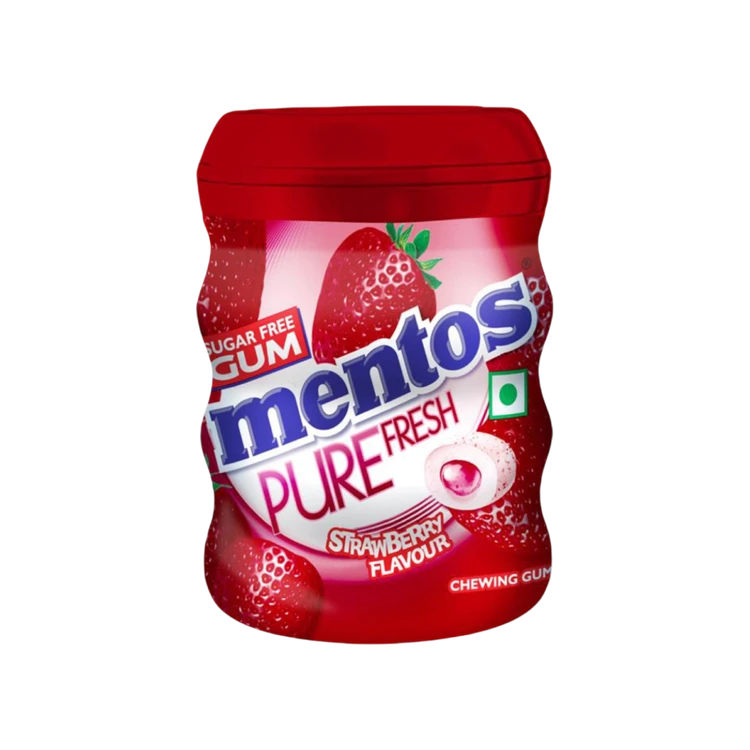 Mentos Pure Fresh Sugar Free Strawberry Chewing Gum