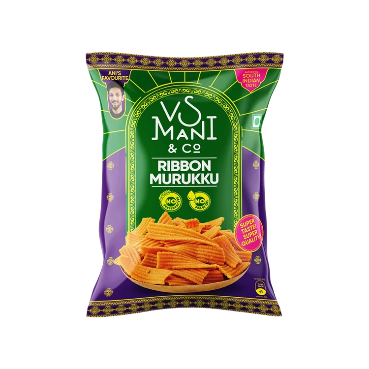 VS Mani & Co. Garlic Ribbon Murukku, No Palm Oil