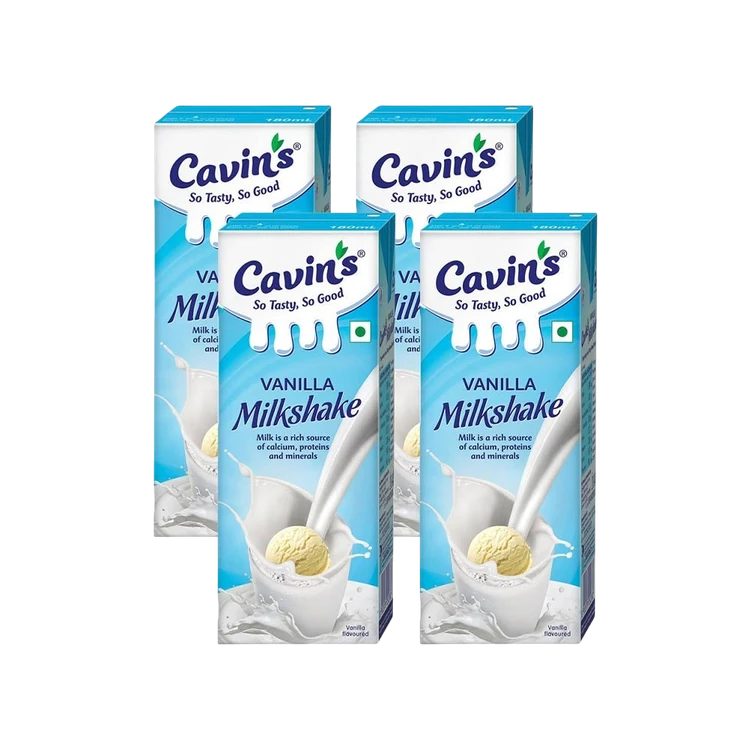 Cavin's Vanilla Milkshake - Pack of 4