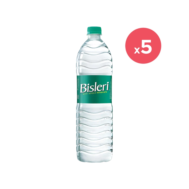 Bisleri Packaged Water (1 l) - Pack of 5