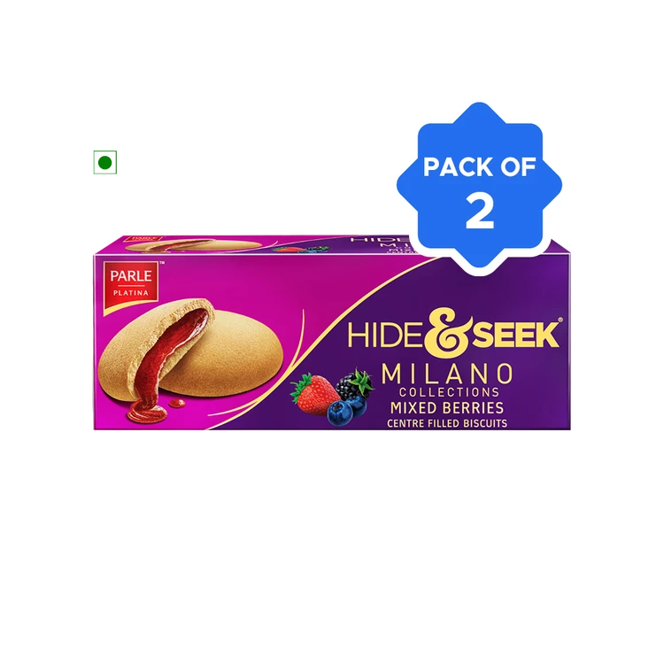 Hide & Seek Milano Center Filled Biscuits (Mixed Berries) - Pack of 2