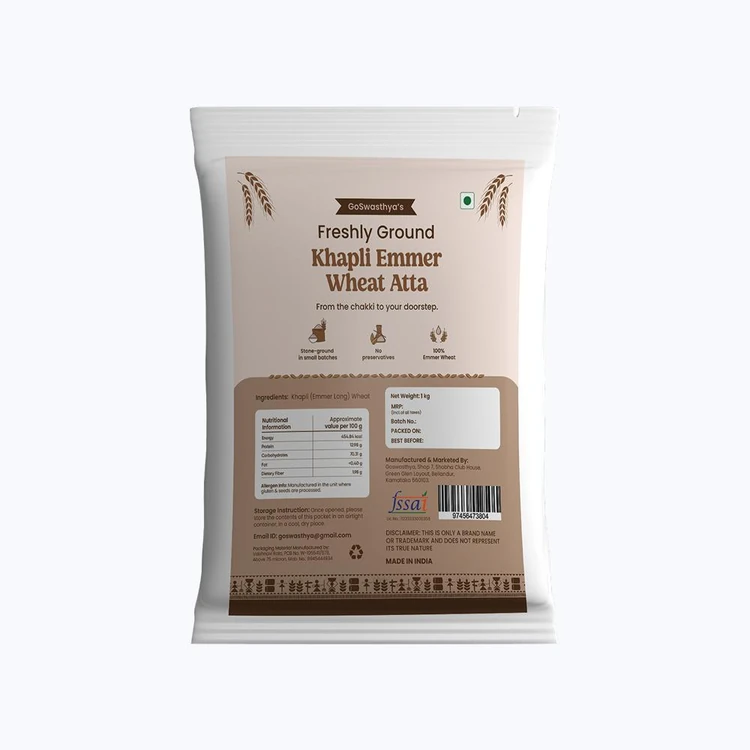 Goswasthya Khapli Wheat Atta (Stone Ground)