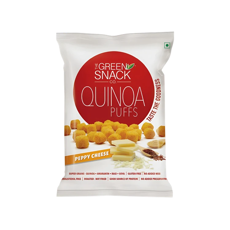 The Green Snack Co. Peppy Cheese Quinoa Puffs Crisps