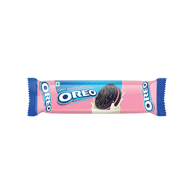 Cadbury Oreo Strawberry Flavour Sandwich Cream Biscuits