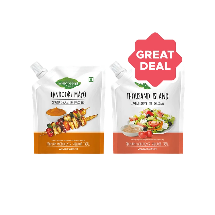 Wingreens Farms Tandoori Flavoured Mayonnaise +  Thousand Island Salad Dressing Combo