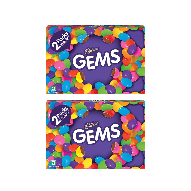 Cadbury Gems Duo Shaped Chocolates Pack - Pack of 2