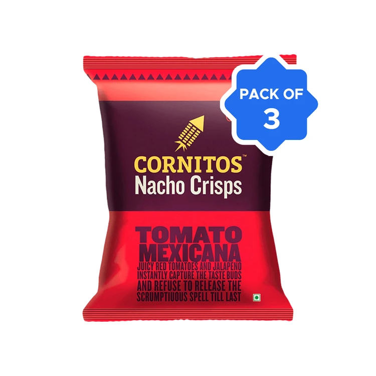 Cornitos Tomato Mexicana Nachos Crisps - Pack of 3