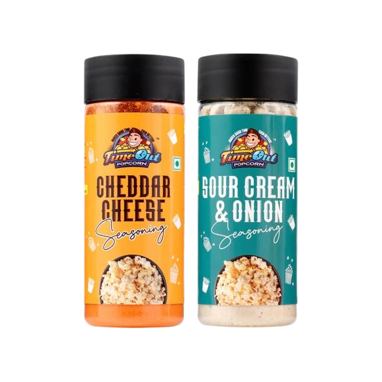 TIME OUT POPCORN Cheddar Cheese + Sour Cream & Onion Seasoning