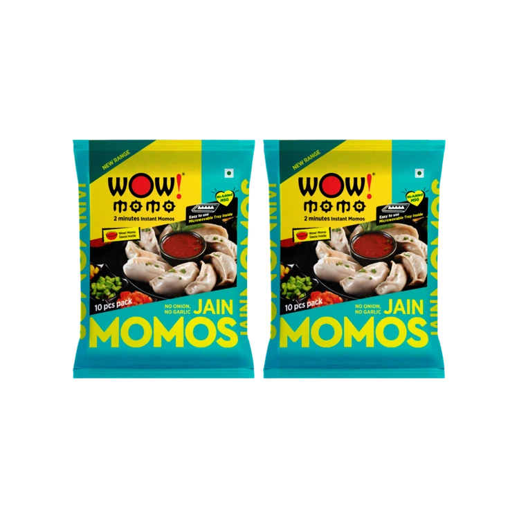 Wow! Momo Jain Momos (No Onion, No Garlic) - Pack of 2