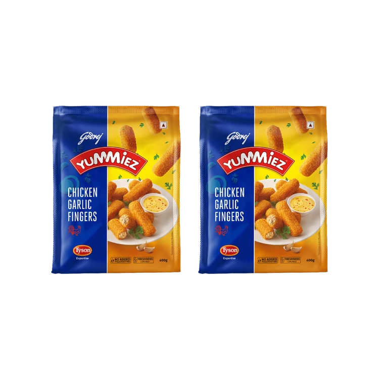 Godrej Yummiez Chicken Garlic Fingers (Frozen) - Pack of 2