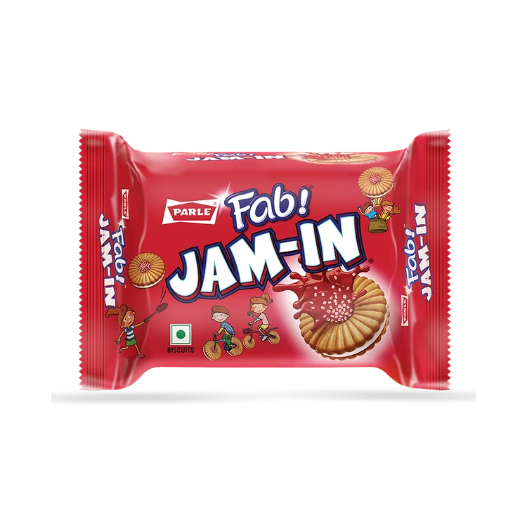 Parle Fab Jam In Sandwich Cream Biscuits