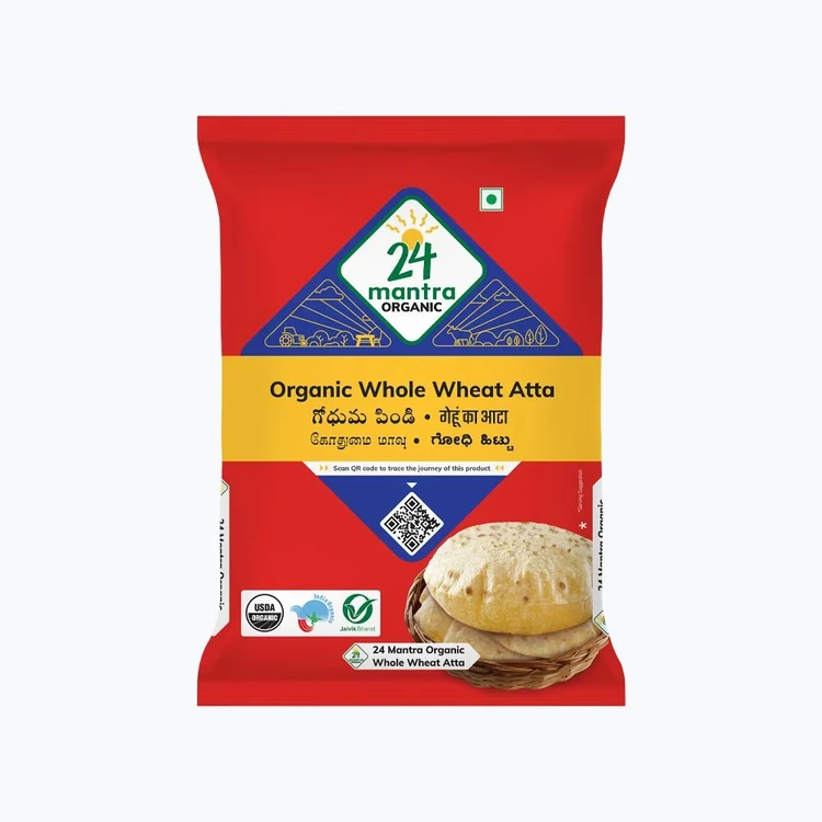 24 Mantra Organic Whole Wheat Atta (Organic Hittu)