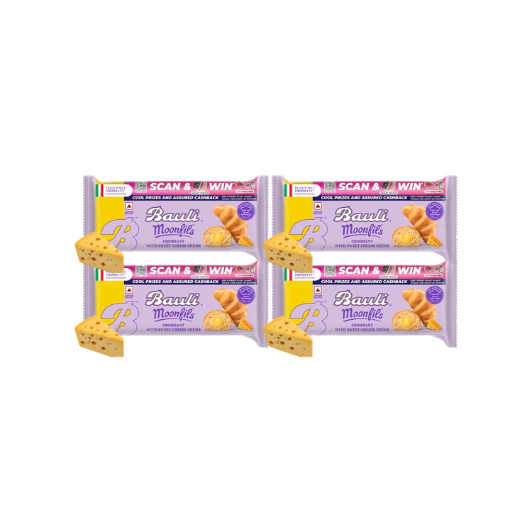 Bauli Moonfils Sweet Cheese Crème Soft Croissant - Pack of 4