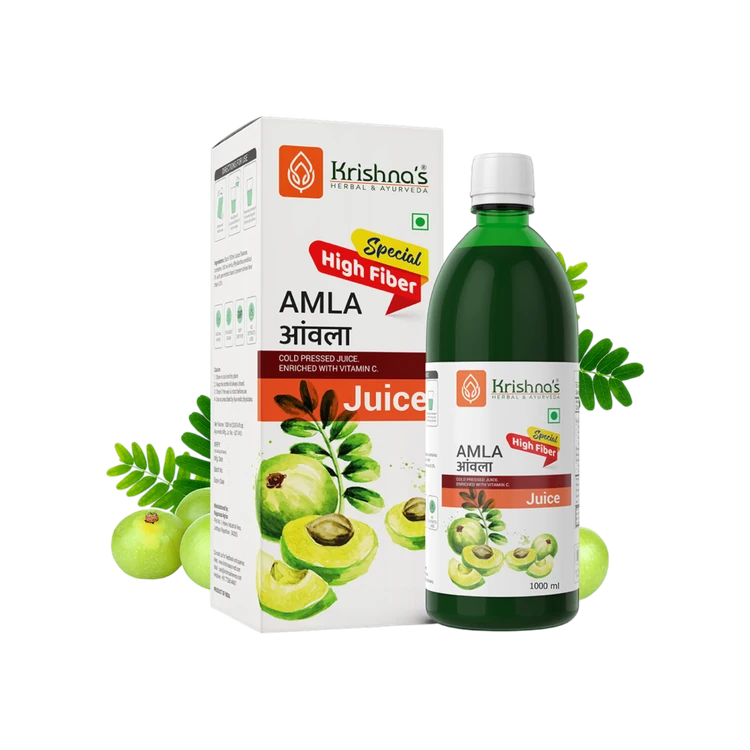 Krishna's Herbal & Ayurveda Amla High Fiber Herbal Juice